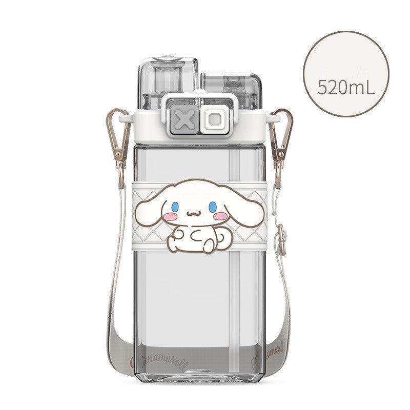 Sanrio Straw Double Water Bottle 520ml