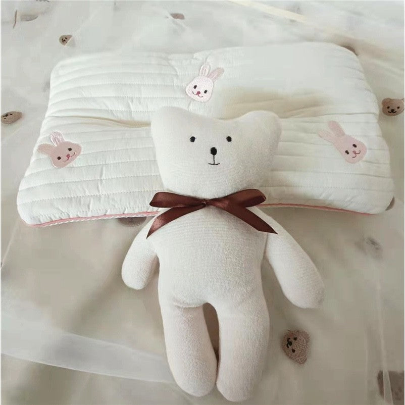 Newborn Baby Embroidered Cotton Pillow