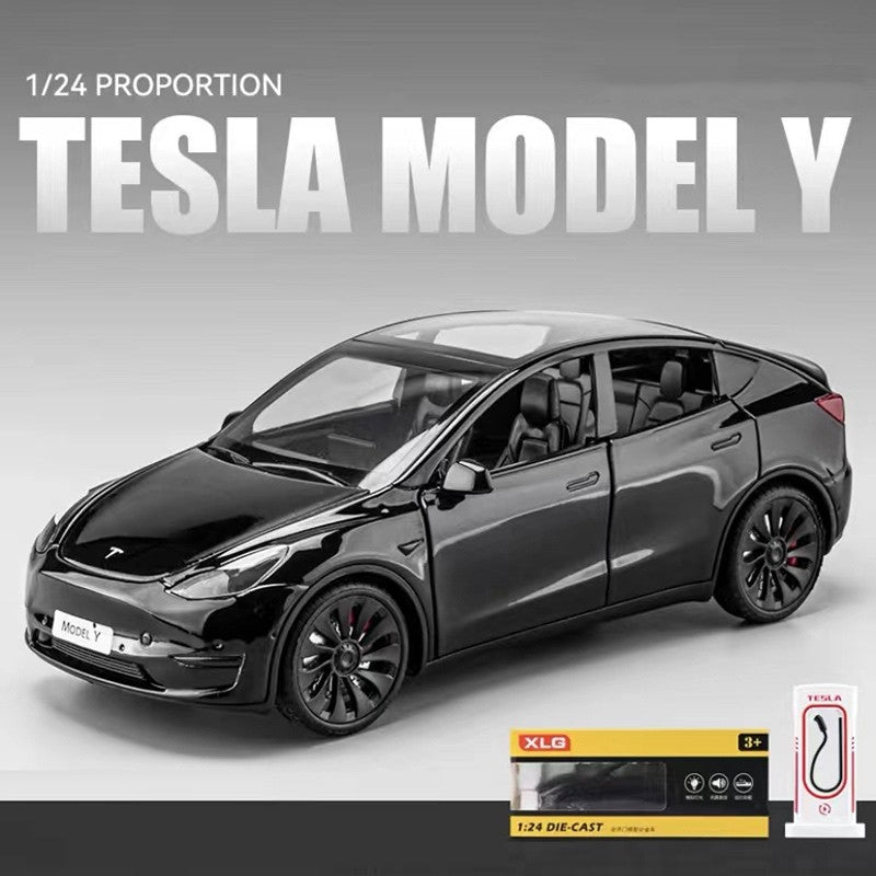 Tesla Model Y 1:24 Pull BackToy Car with Lights and Music