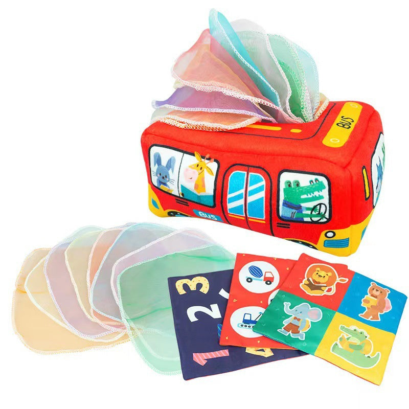 Sensory Scarf Tissue Box Blue Zoo