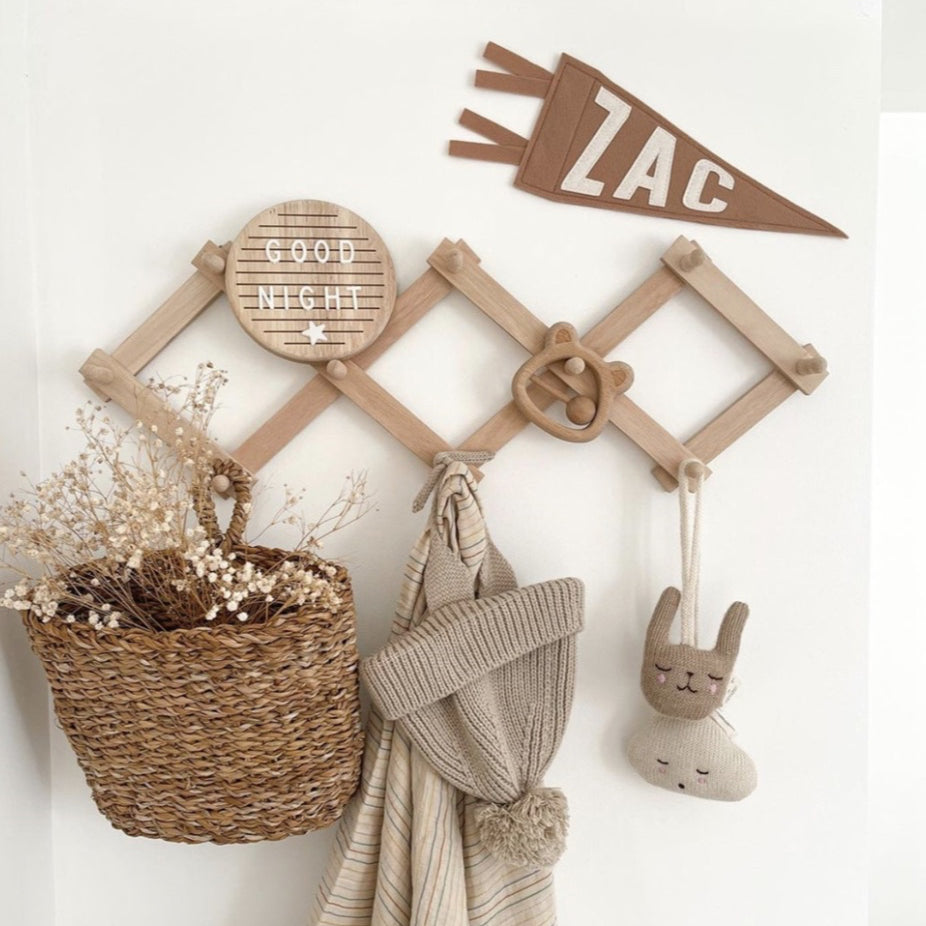 Round Wooden Baby Milestone Letter Board
