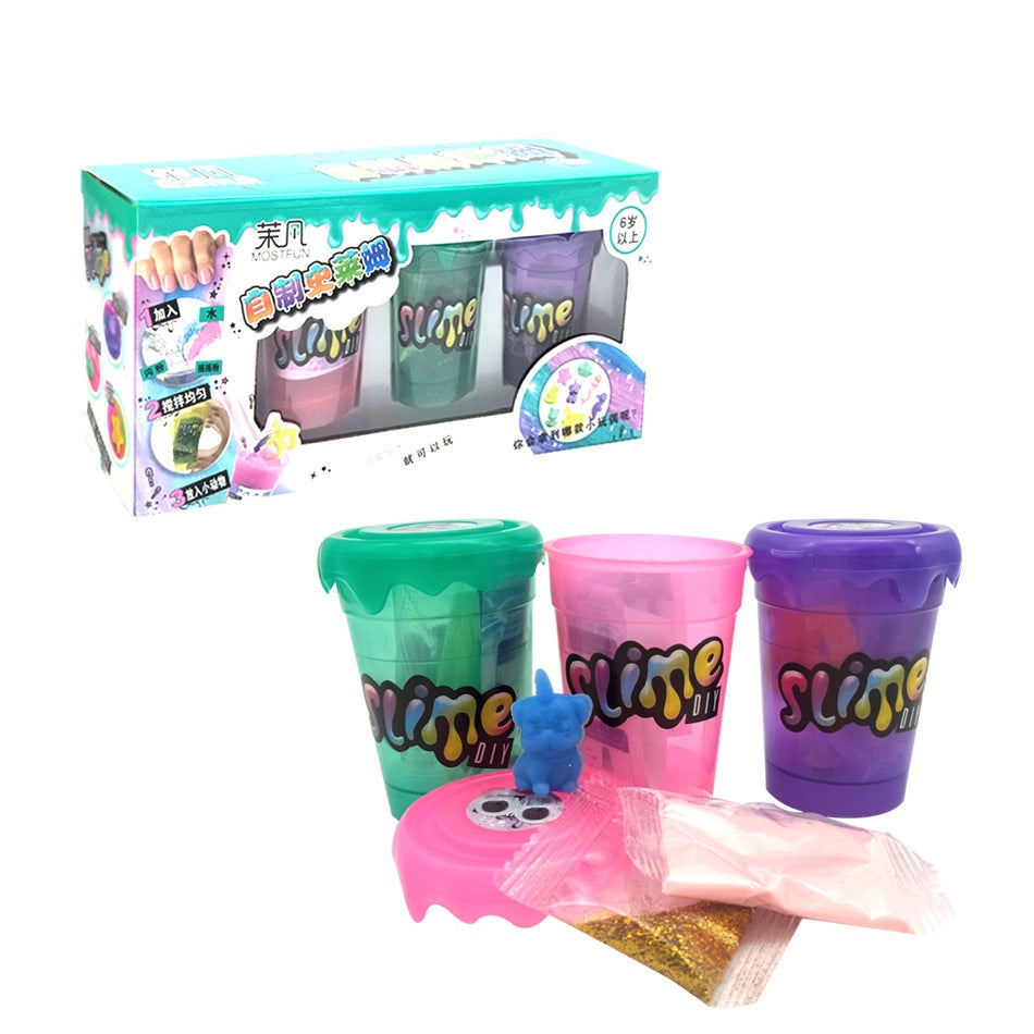 3pc DIY Make Your Own Slime Children Toy Kids Birthday Party Goodie Bags Gifts Toys