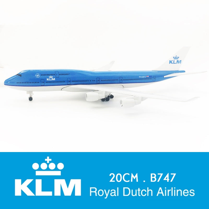 KLM Dutch 747 Airplane Model Alloy Diecast Plane Toy