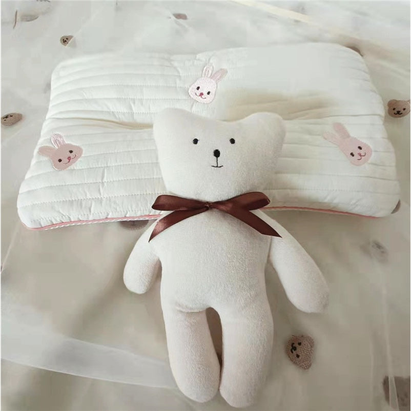 Cotton Korean Embroidery Baby Pillow