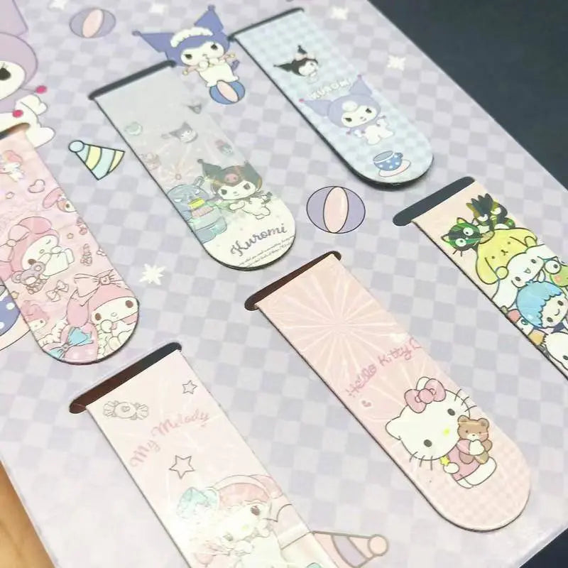 Magnetic Bookmarks Sanrio Page Bookmarkers Student Paper Clips