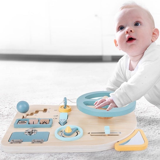 Blue Wheel Busy Board