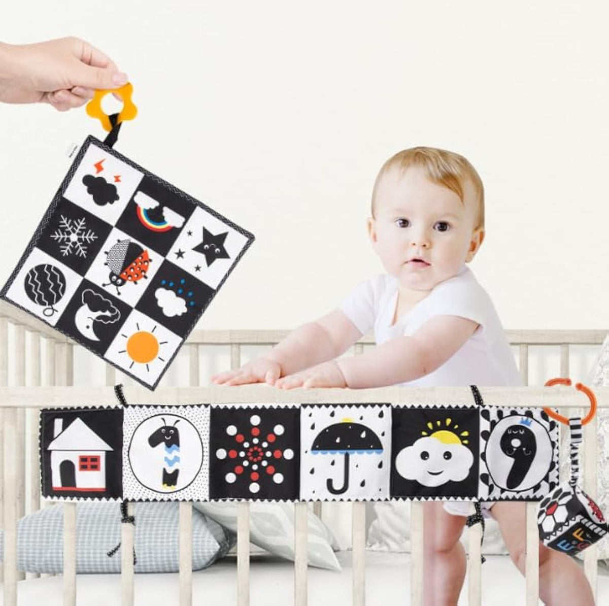 Bedside Baby Sensory Soft Cloth Books