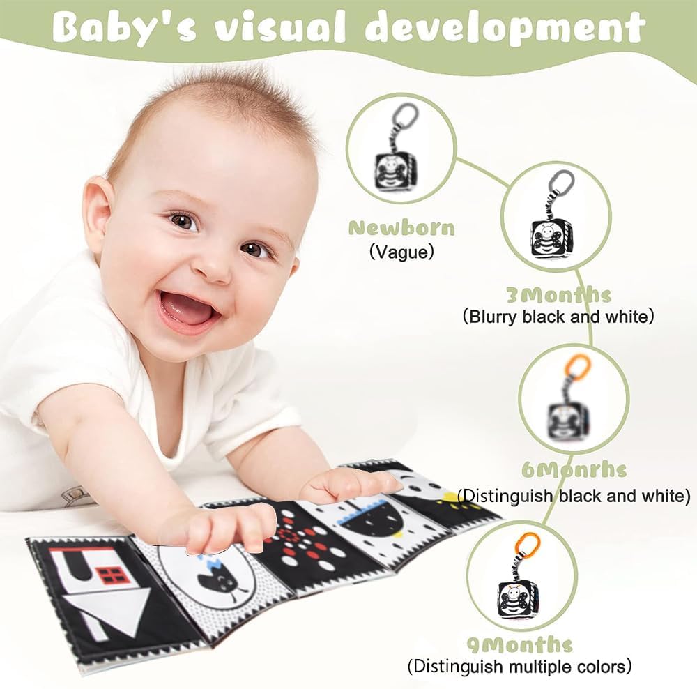 High Contrast Baby Sensory Soft Cloth Books