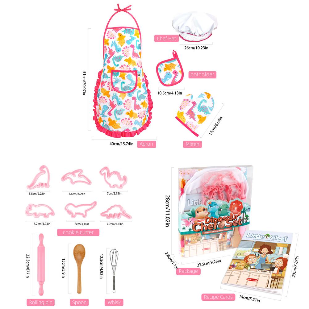 26pc Ruffled Pink Dinosaur