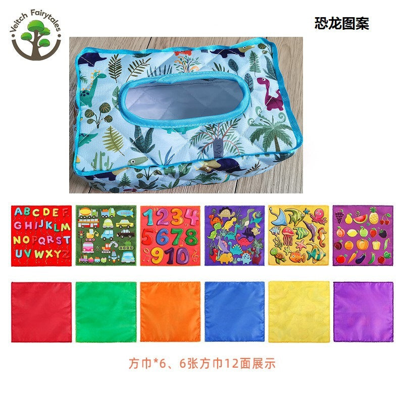 Scarf Tissue Box 7-Jungle Dinosaur