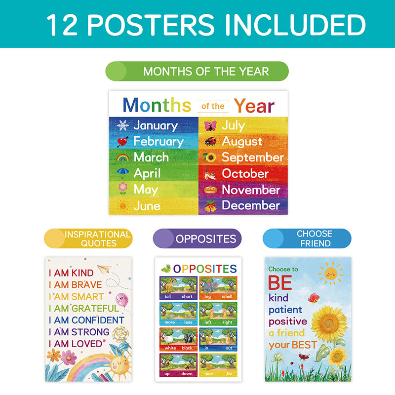 12pc Posters Classroom