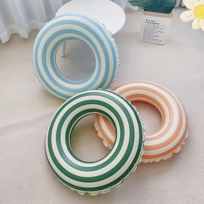 Swim Ring Pin Stripe Peach 16cm