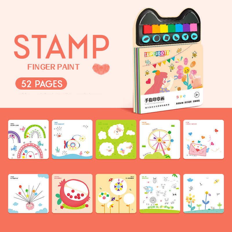 Finger Stamp Painting Toddler Busy Book Activities