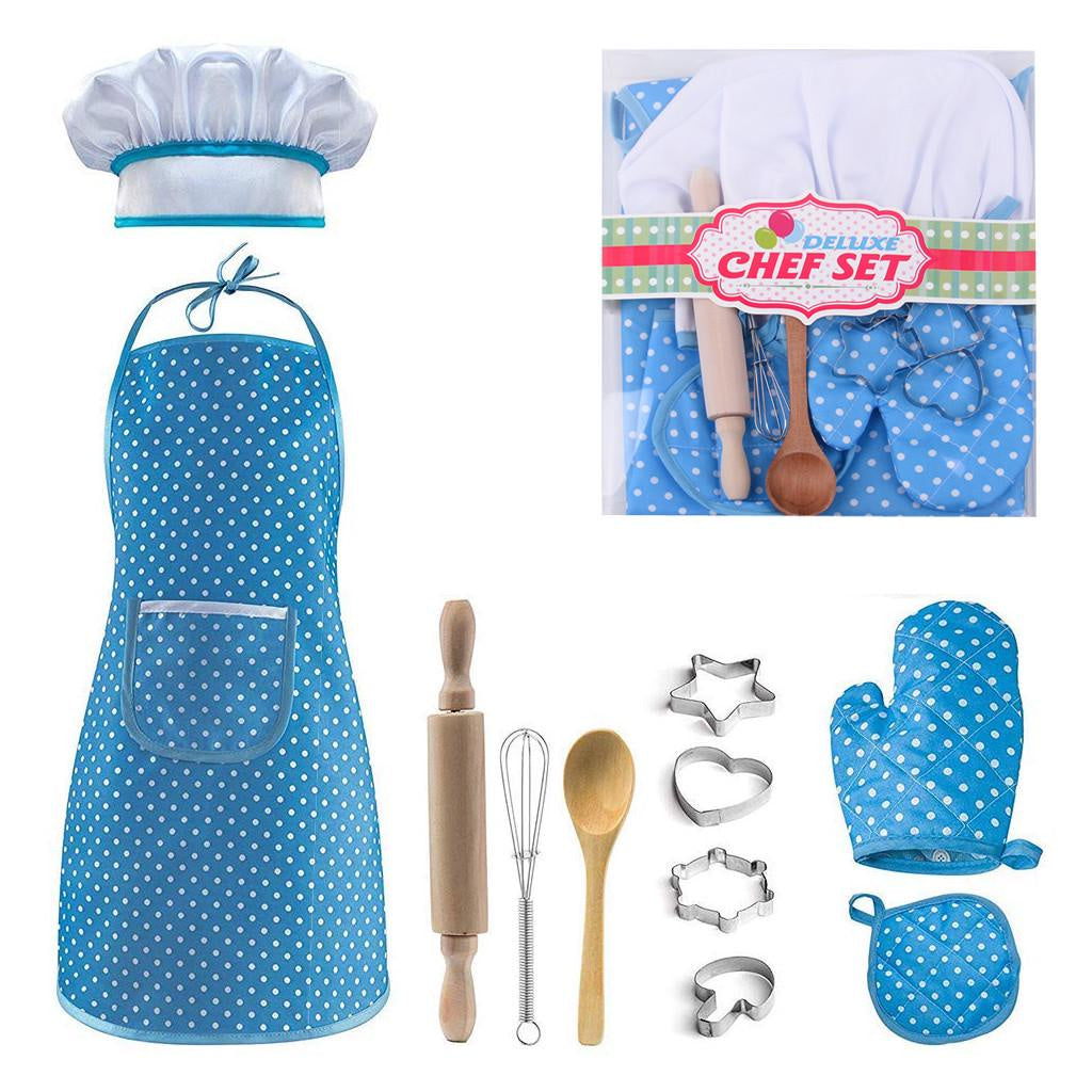11pc Blue Polka