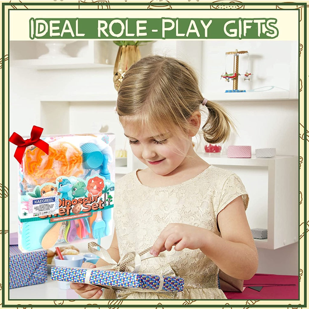 26pc Ruffled Pink Dinosaur