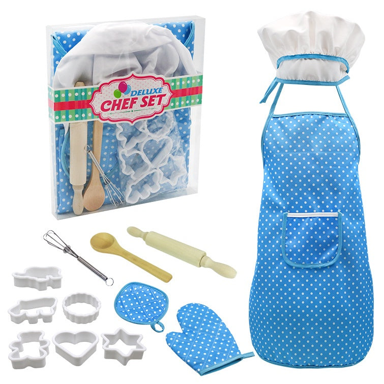11pc Blue Polka
