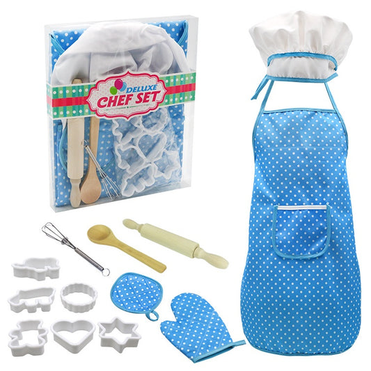 11pc Blue Polka