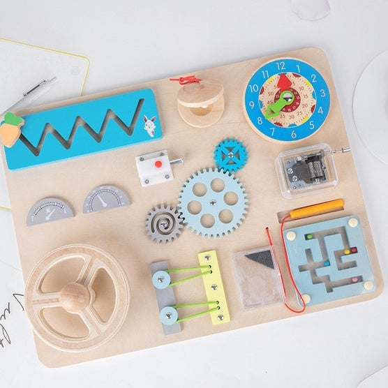 Blue Wheel Busy Board