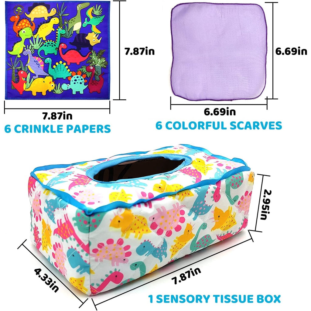 Scarf Tissue Box 5-Blue 123