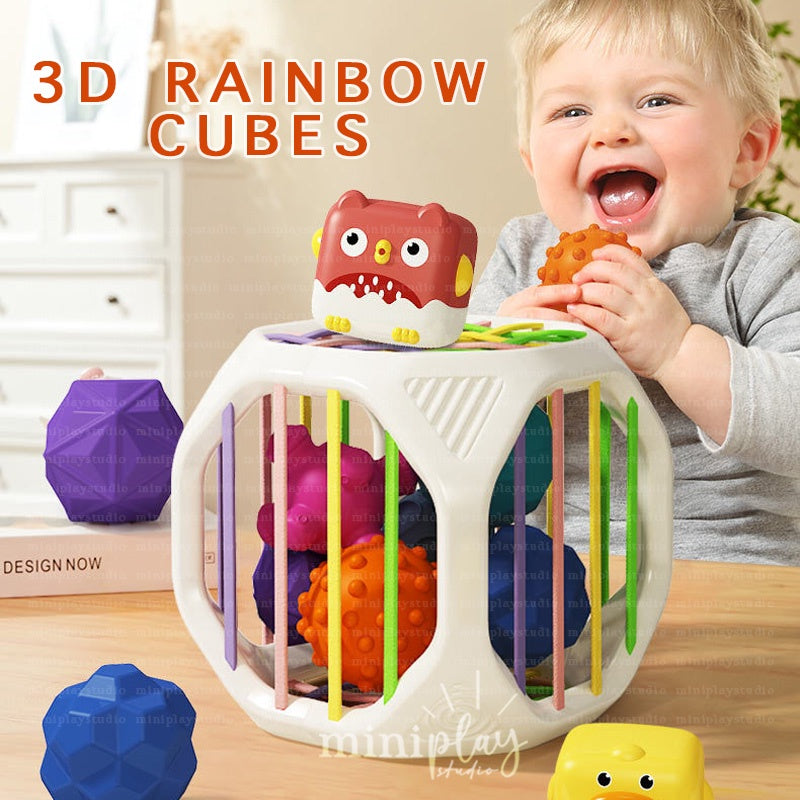 6pc Animals Sensory Cube