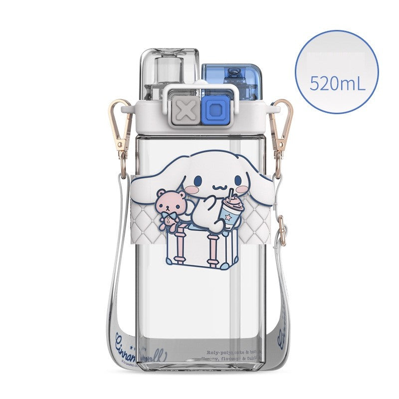 Sanrio Straw Double Water Bottle 520ml