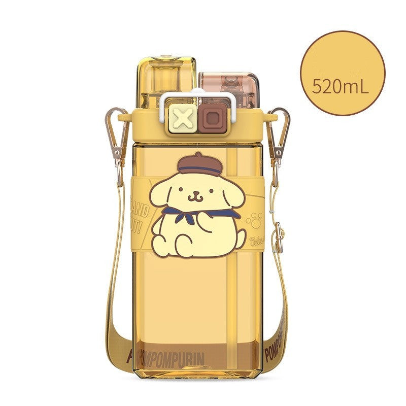 Sanrio Straw Double Water Bottle 520ml