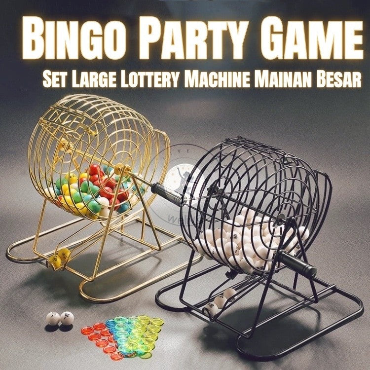 Gold Metal Bingo Game Set