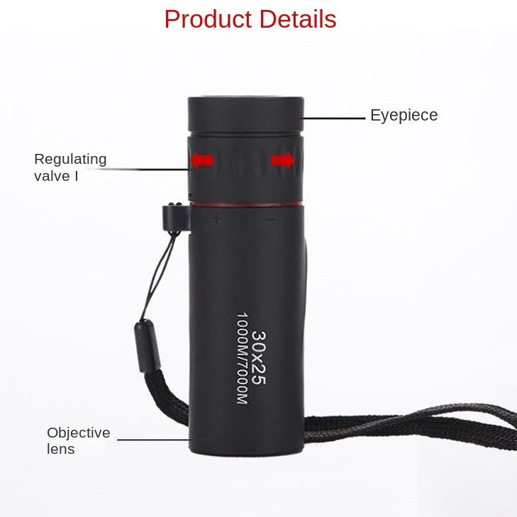 30x25 Pocket Monocular Telescope