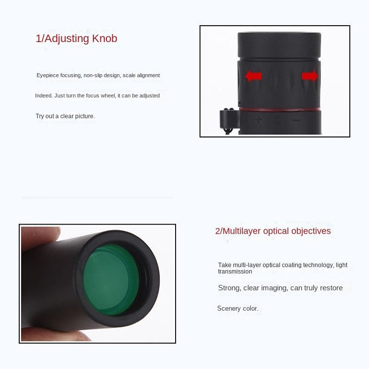 30x25 Pocket Monocular Telescope