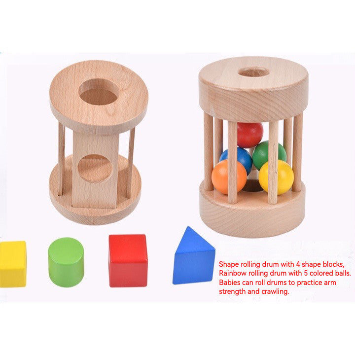Cylinder Rolling Rattle Sorting Shapes