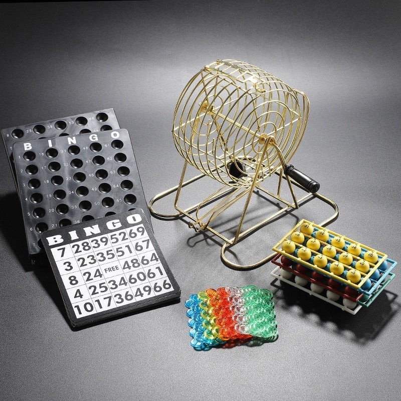 Gold Metal Bingo Game Set