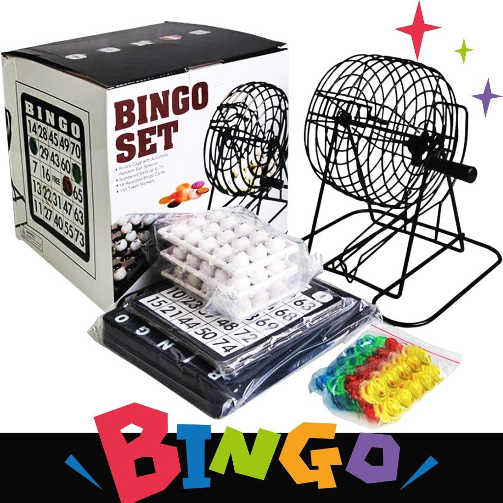 Gold Metal Bingo Game Set
