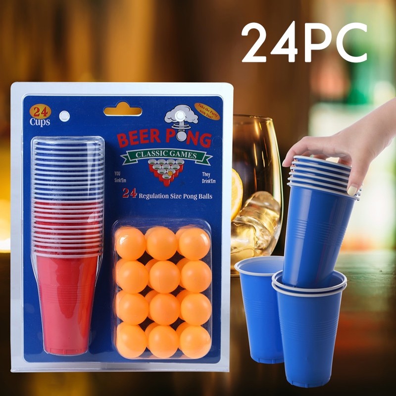 Beer Pong Game Cups Set