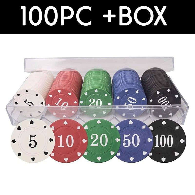 100pc Poker Chips Tin Box