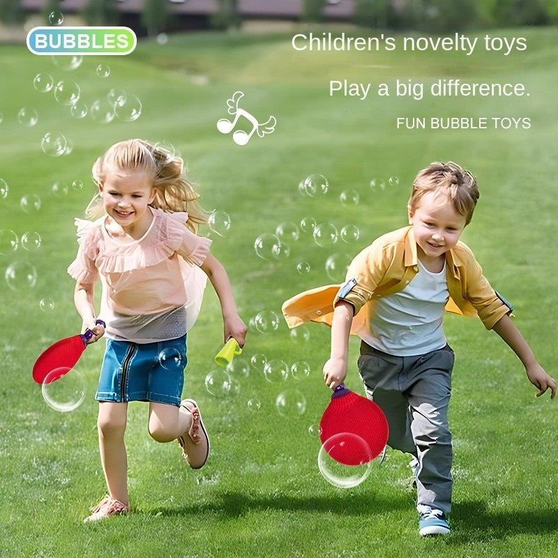 Bubbles Ping Pong Kids Toy Magic Bouncing Table Tennis Racket Blow Bubble Toys