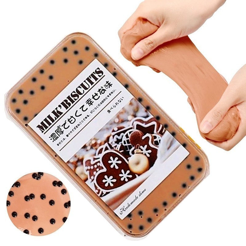 Strawberry Matcha Boba Milk Tea Slime Children Sensory Kids Toys