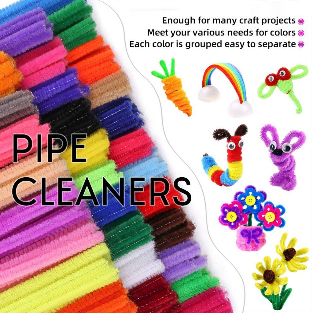 Fluffy Chenille Stems Fuzzy Wire Pipe Cleaner Sticks