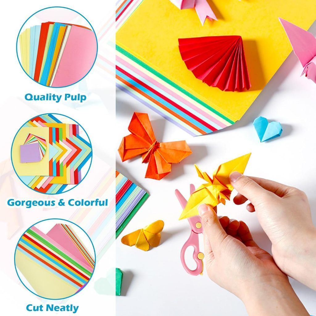 15cm Square Coloured Origami Folding Paper 3D Craft DIY Folded Paper Crafts