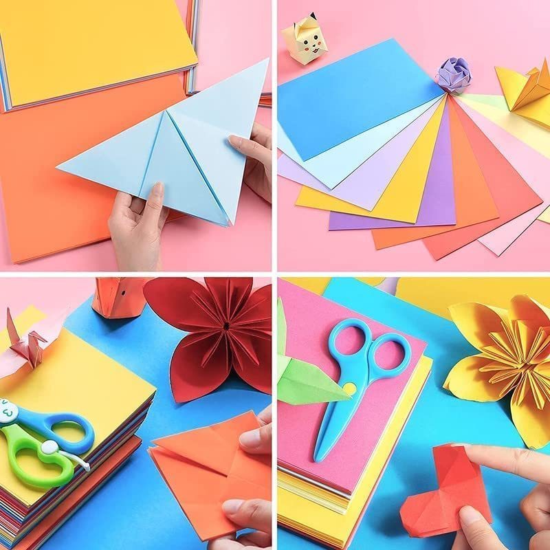 15cm Square Coloured Origami Folding Paper 3D Craft DIY Folded Paper Crafts