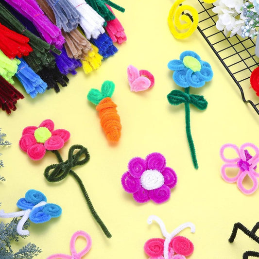 100pc Pipe Cleaners Bendable Wires for Kids DIY Arts and Crafts