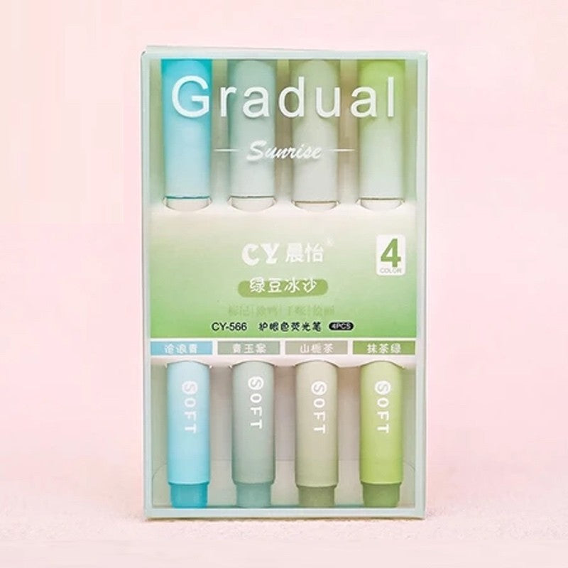 Highlighter Gradient Pastel Colour Marker Pen Note Taking School Student Stationery