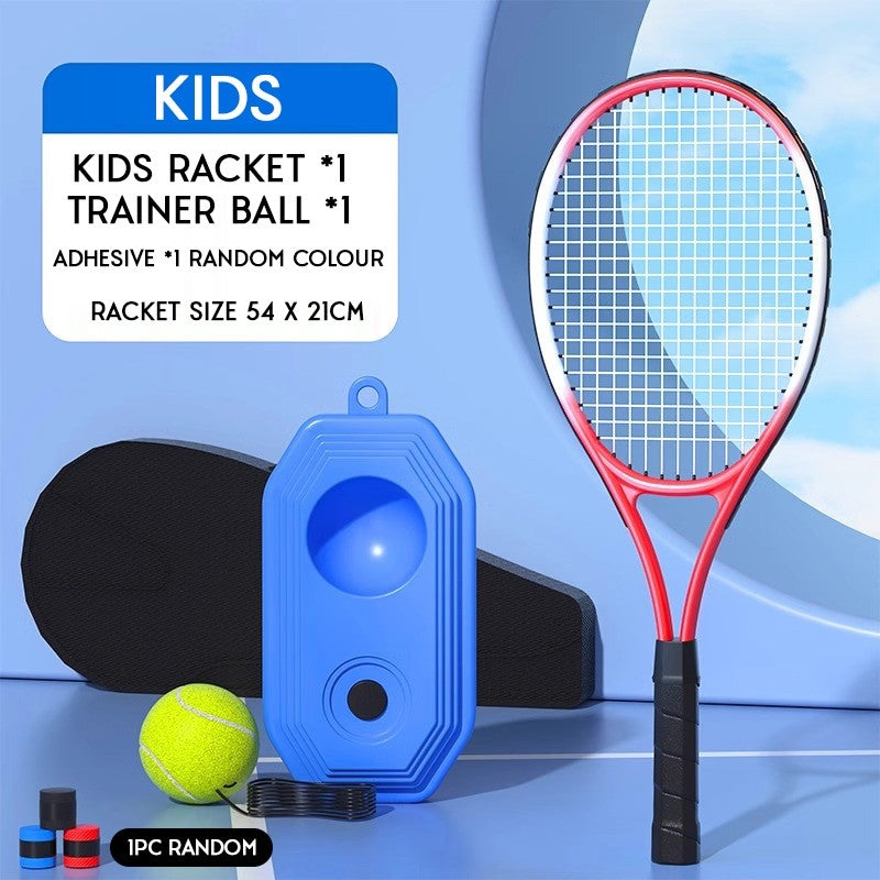 Tennis Racket Trainer Rebound Ball with String Balls Kids Adult Set