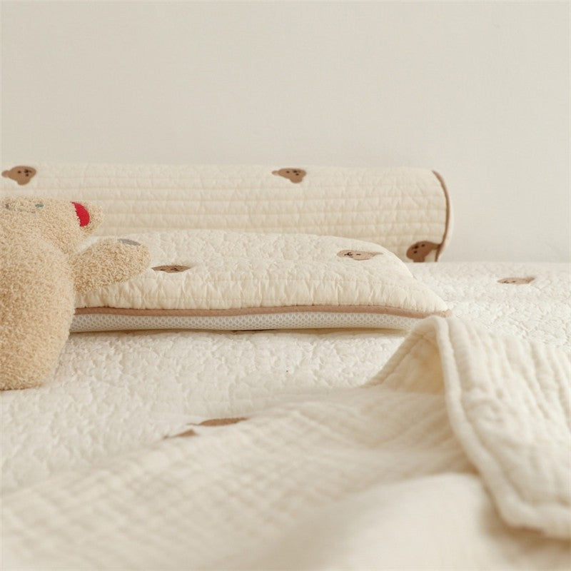 Newborn Baby Embroidered Cotton Pillow
