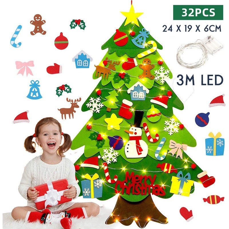 DIY Felt Christmas Tree Wall Decoration