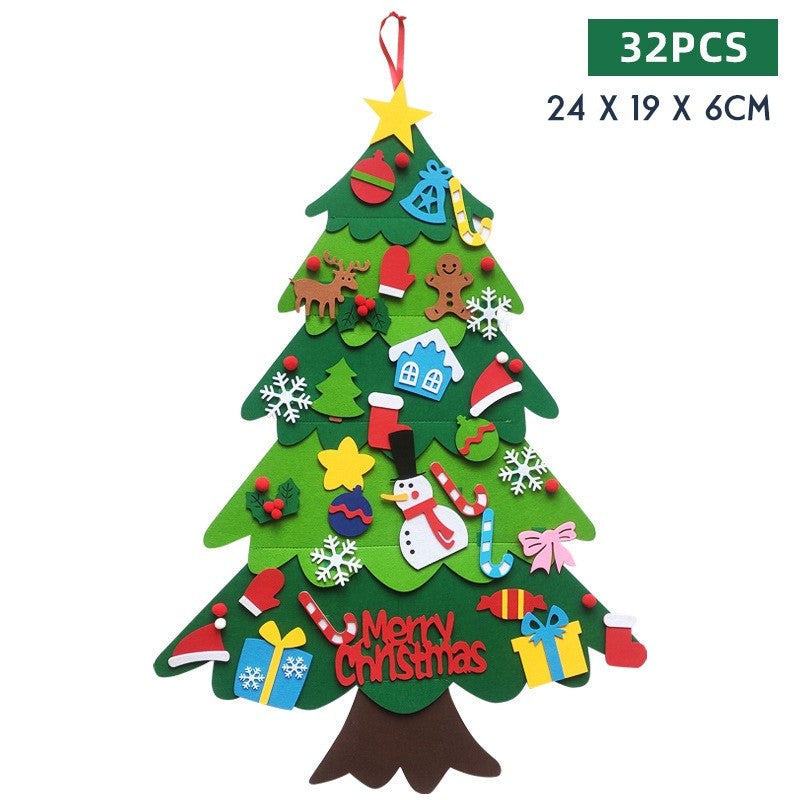 DIY Felt Christmas Tree Wall Decoration