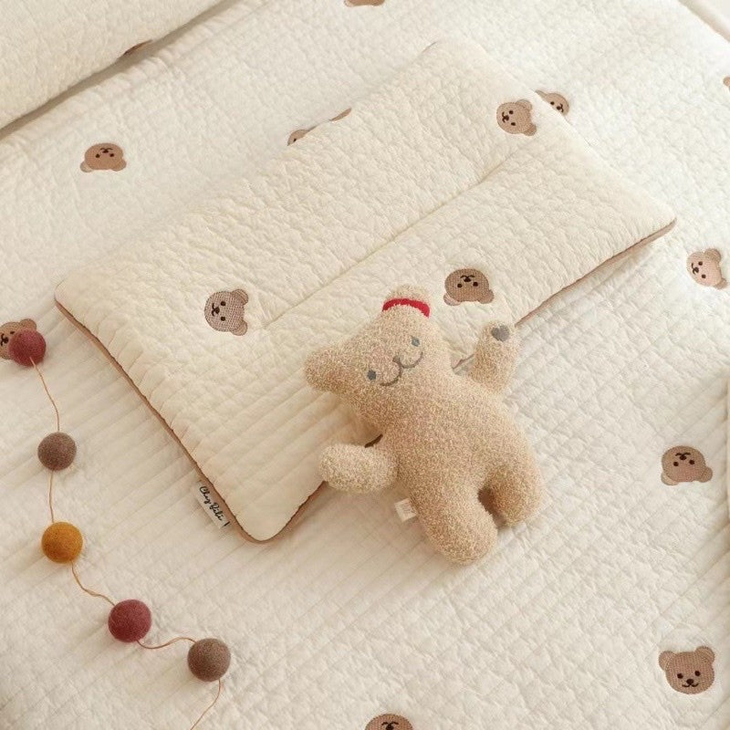 Newborn Baby Embroidered Cotton Pillow