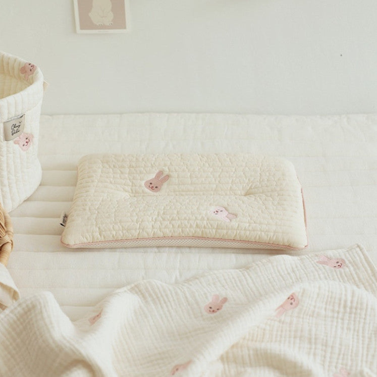 Newborn Baby Embroidered Cotton Pillow