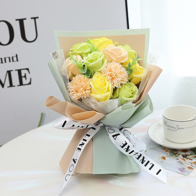 Soap Rose Flower Bouquet Surprise Gifts