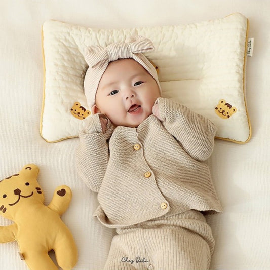 Newborn Baby Embroidered Cotton Pillow