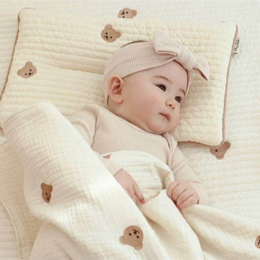 Newborn Baby Embroidered Cotton Pillow